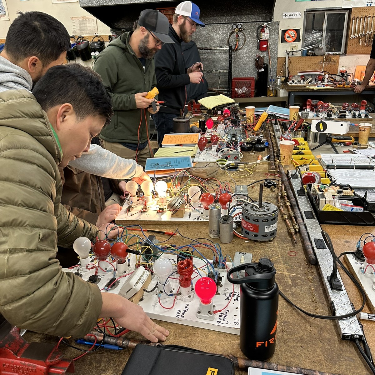 Another classroom overview of HVAC training in progress